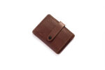 حافظة كروت - برو- جلد طبيعي - بني